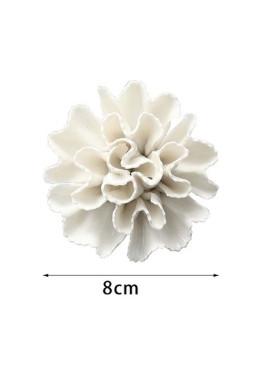 Lijinxu Magideal 3d Duvar Asılı Seramik Çiçekler Zanaat Karanfil-8cm