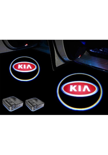 Kia Araçlar İçin Pilli Yapıştırmalı Kapı Altı Led Hayalet Logo