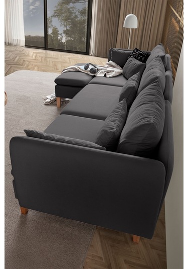 Flexy Köşe Koltuk Takımı Antrasit