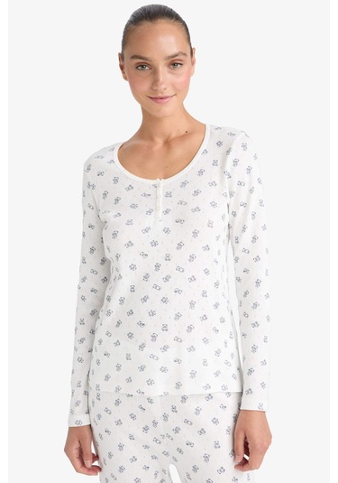 Defacto Pijama Takımı Desenli Uızun Kollu Üst Uzun Alt-fall İn Love F9837ax25auer85 Ekru Defacto Pijama Takımı Desenli Uızun Kollu Üst Uzun Alt-fall İn Love F9837ax25auer85 Ekru