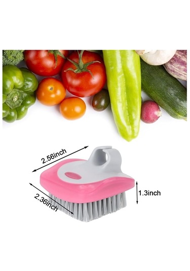 Cc Ggball 3 Parça Meyve Sebze Fırçası, 3 Adet Sebze Fırçaları Meyve Scrubber Esnek Kıllar Scrubber Temizleme Aracı Havuç Meyveler Için Mutfak Fırçası Ev Mutfak