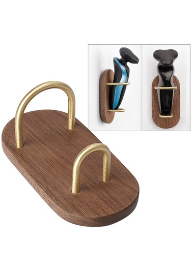 Homyl Ahşap Duvara Monte Jilet Tutucu Tıraş Makinesi Erkekler