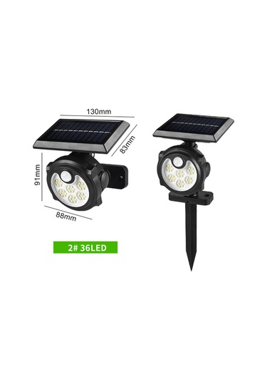 Wezone Güneş Enerjili Hareket Sensörlü Bahçe Aydınlatma - 36 Led, 3 Mod, Ip65 Su Geçirmez