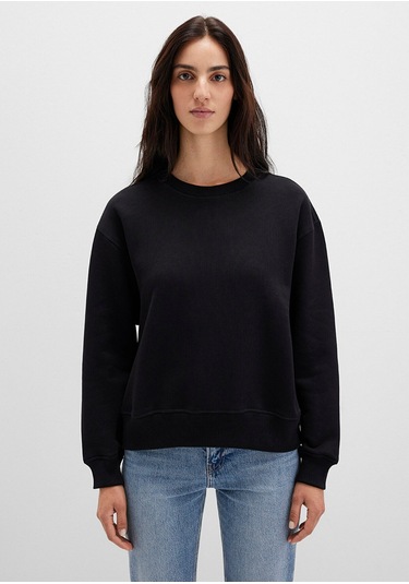 Mavi Kadın Bisiklet Yaka Sweatshırt Siyah 1s10390-900 Siyah