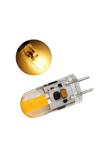 Hfambition Gy6.35 Tabanlı 3w Silikon Cob Ampul, Ac/dc 12v, 2700-2900k Isı Beyazı, 360 Aydınlatma, Ev/ofis Kullanıma Uygun