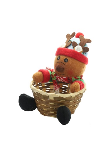 Teltree Noel Şeker Saklama Sepeti - Bambu Ve Kumaş Çocuklar İçin Hediye Ve Dekorasyon Diğer