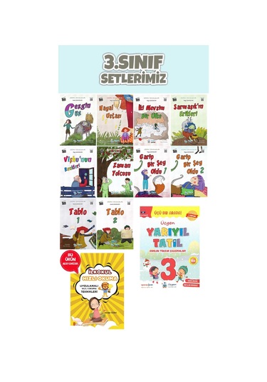 Üçgen 3.sınıf Yarıyılda Okuyarak Tatil Yapıyorum 10 Lu Hikaye Seti
