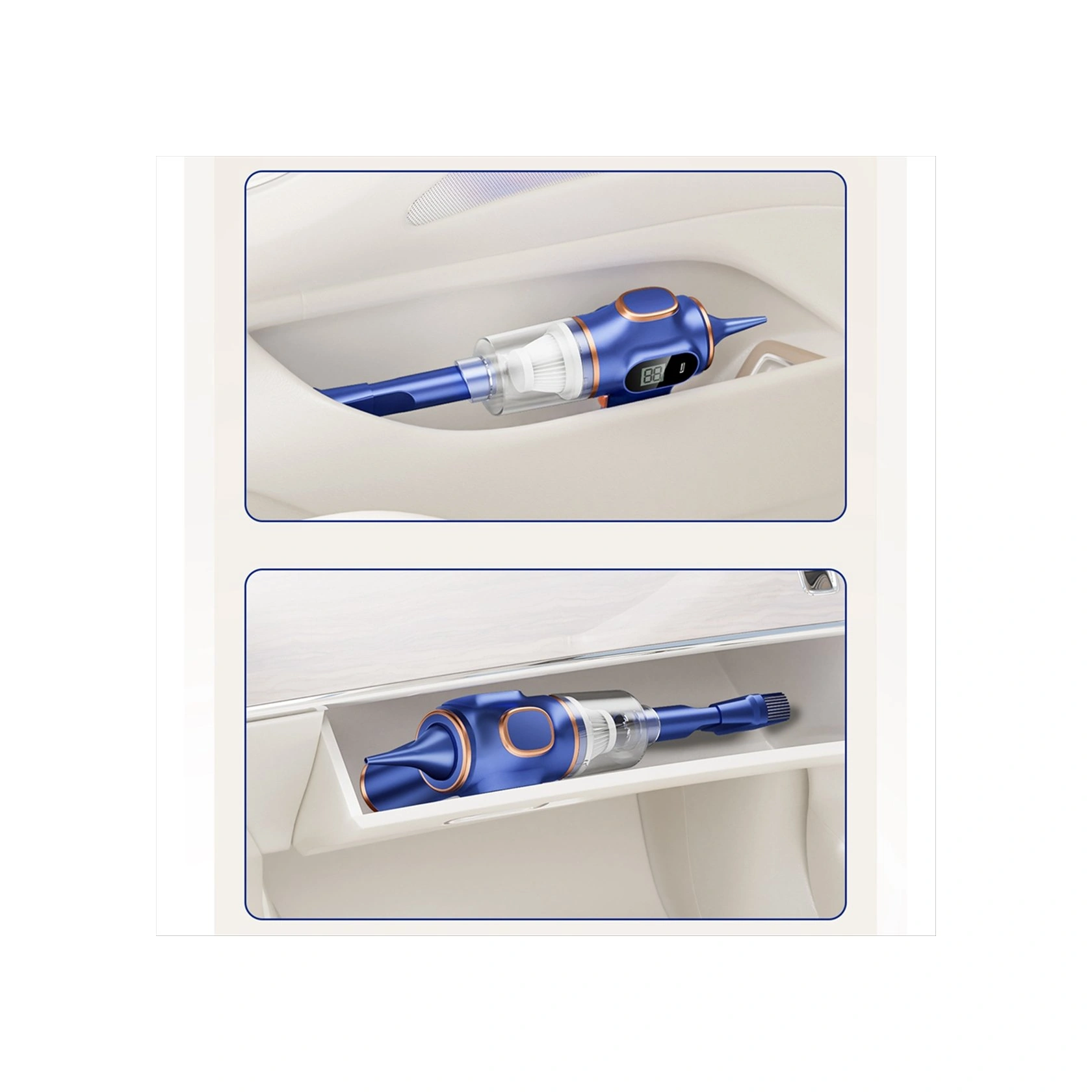 Crackedice Kablosuz Araba Elektrikli Süpürge Taşınabilir Robot Elektrikli Süpürge Siyah A