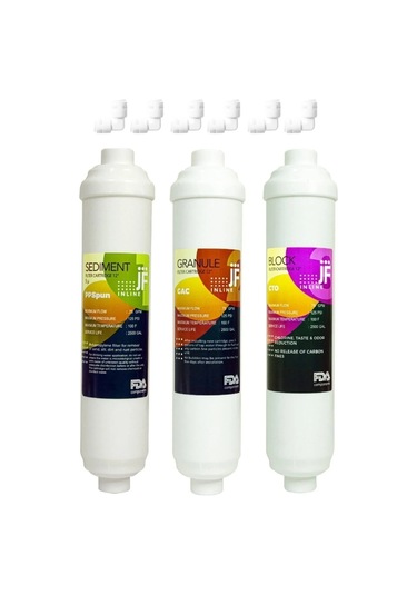 Inline Kapalı Kasa Su Arıtma Cihazı Jammy Jf 3lü Filtre Seti 12 İnch