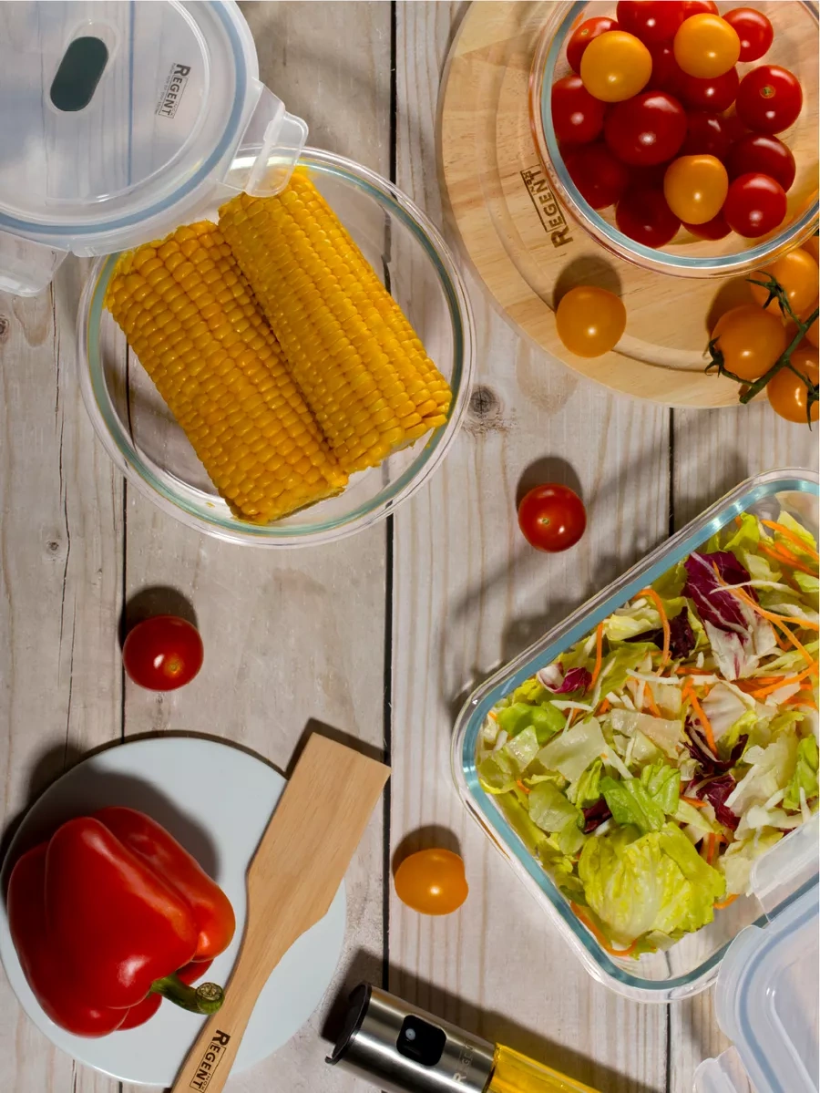 Regent İnox Kapaklı Cam Yemek Kabı 237919506 Beyaz