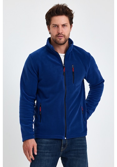 Monox Erkek Outdoor Fermuarlı Polar Ceket 001 Saks