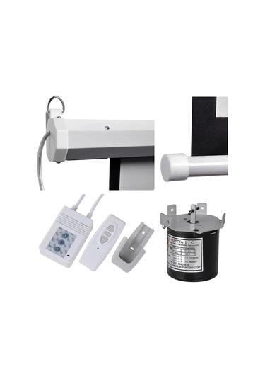 Everest Epp-180, 180x180, Motorlu, Projeksiyon Perdesi, Uzaktan Kumandalı, Arkası Siyah Fonlu, Duvar