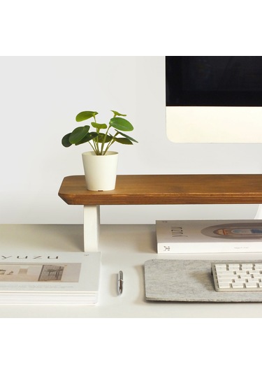 Büyük Monitör Standı Meşe