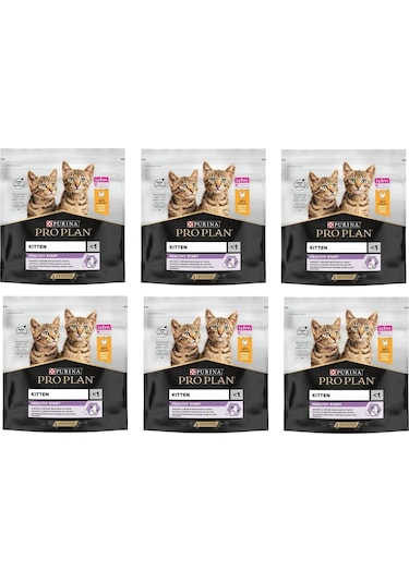 Purina Pro Plan Kitten Yavru Tavuklu Kedi Kuru Mama 400 G X 6 Adet