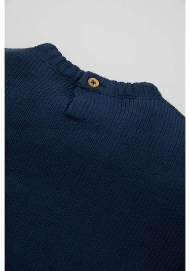 DeFacto Erkek Bebek Bisiklet Yaka Yılbaşı Temalı Triko Kazak C8871A524WNIN195 İndigo