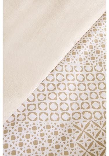 Kaşmir Home Flavo %100 Pamuk Çift Kişilik Nevresim Takımı Bej Bej