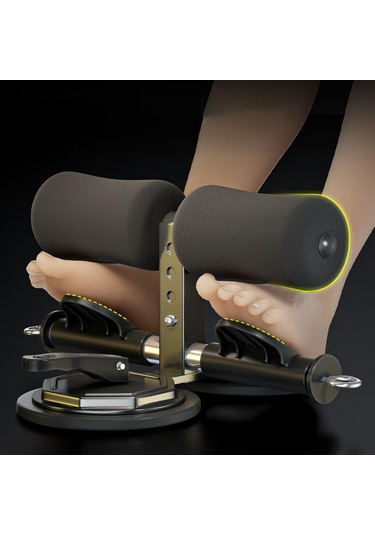 Dolıty 2 Güçlü Vantuzlu Sit Up Bar Ayarlanabilir Siyah Siyah