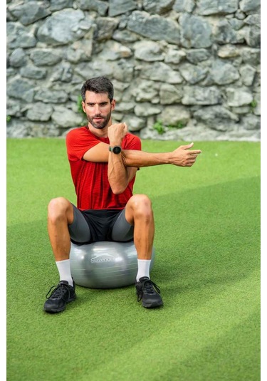 Slazenger Gymball 55 Cm Gri (Pompa Dahildir)