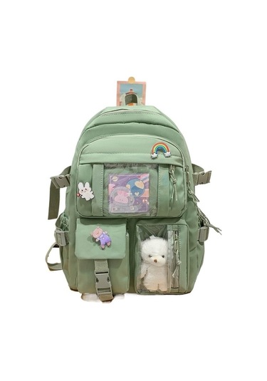 Gençler İçin Şık Ve Konforlu Sırt Çantaları, Ortaokul Ve Lise Öğrencilerine Özel Tasarım, Dayanıklı Ve Ergonomik Okul Çantası Modelleri Yeşil