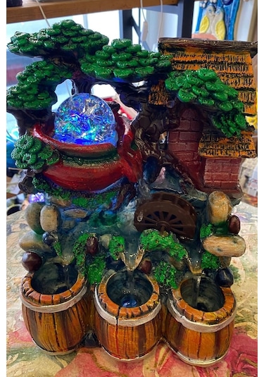 Su Şelalesi Feng Shui Su Objesi Doğa 3 Gözlü