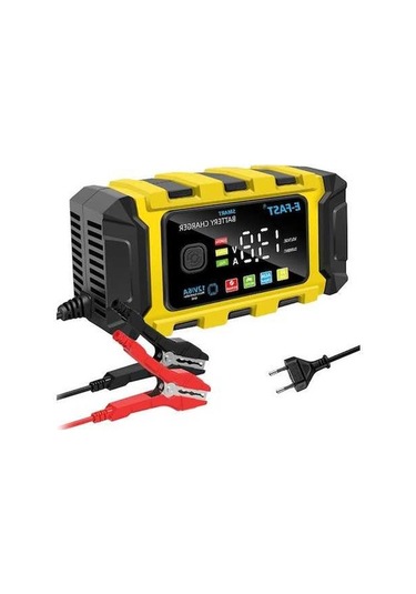 Tongxida 12v 6a Motosiklet Akü Şarj Cihazı, Sarı, Avrupa Standartı, 100-240v Giriş, 2-150ah Kapasite