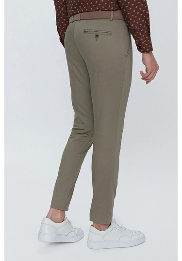 P 1112 Slim Fit Haki Spor Pantolon Haki