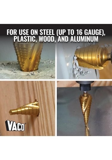 Klein Tools 25951 Elektrikçi Kademeli Matkap Ucu Seti, Spiral Çif