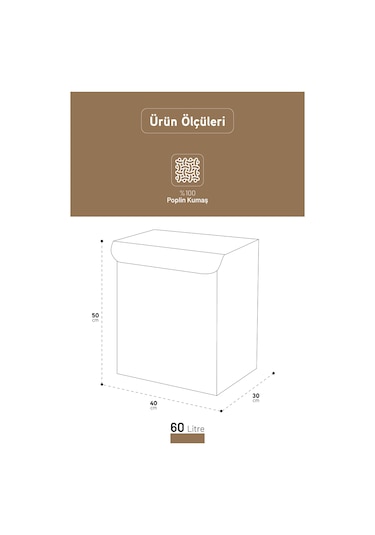 İronika Graffe Dolap İçi Organizer Oyuncak Kutusu Eşya Çamaşır Saklama Sepeti Düzenleyici Kutu 2li Set Ekru