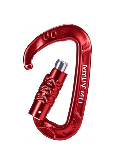 Maiyame 7075 Alüminyum 12kn Dayanıklı D-karabiner, Tırmanma İçin 2 Adet Set, Kırmızı Çok Renkli