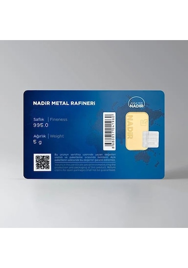 Nadir Gold 24 Ayar 5 Gram Külçe Altın