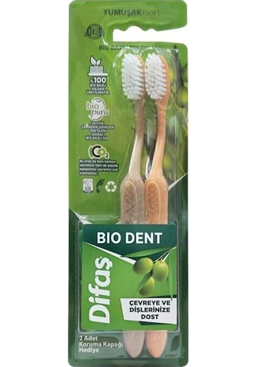 Difaş Bio Dent Bio Bazlı 2'li Diş Fırçası Yumuşak