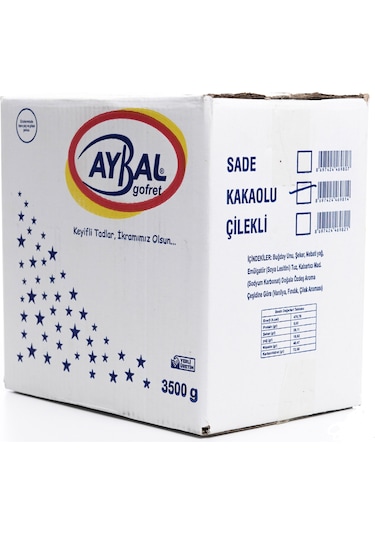 Aybal Taze Çıtır Gofret Sade-Kakaolu 3500 G