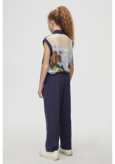 Nk Kids 38813 Kız Çocuk İndigo Forest Bluz İndigo