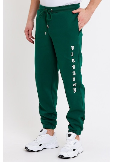 JAHR MARC Baskılı Oversize Yeşil Erkek Eşofman Altı Yeşil