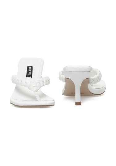 Nine West Orve 2Fx Kadın Topuklu Terlik-Beyaz