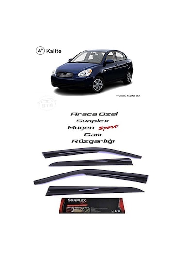 Hyundai Accent Era Sunplex Marka Cam Rüzgarlığı Mugen 4'Lü