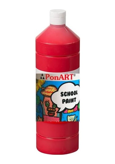 Ponart School Paint Tempera Boya 1000 Ml. Psp-2207 A.Kırmızı Açık Kırmızı