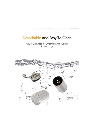 Createtech El İle Çevirmeli Taşınabilir Manuel Kahve Öğütücü Ev Tipi Gümüş Kahve Makinesi Gümüş