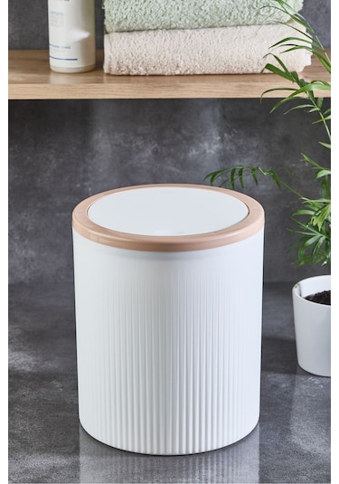 Decorev Banyo Set 6 'lı Metal Standlı Tuvalet Wc Kağıtlık Lüks Set Beyaz