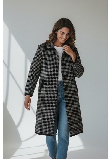 Kadın Önü Düğmelicepli Kalın Triko Hırka Vizon