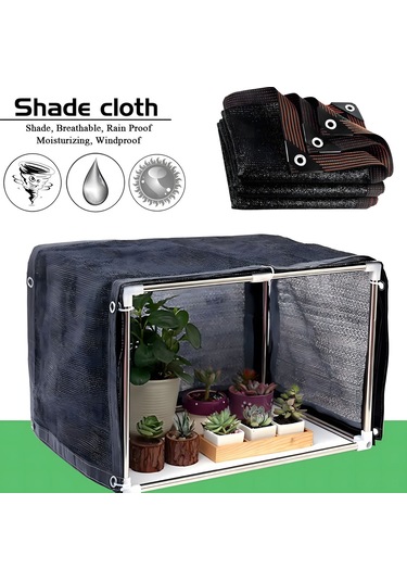 Qingmipy Siyah Yüksek Yoğunluklu Pe Gölge Tulu - 90% Gölge Oranı, Yağmursuz, Nemli, Soğutucu, Uv Dayanıklı - 2m X 5m Boyutunda