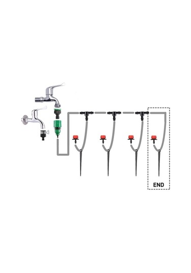 Trendooze Sulama Sulama Sulama Sistemi Otomatik Mikro Kitleri Hortumu Damlatıcılarla Damla Damla Bahçe Ayarlanabilir 25mdıy Mr