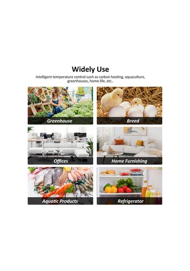 Springsun Tc02 Sıcaklık Kontrol Cihazı, 110v 15a Akıllı Termostat, Dokunmatik Ekran, Sayısal Gösterim, Soğutma-ısıtma, Akvaryum-pet Uyumlu, Beyaz-siyah, Abd Standardı