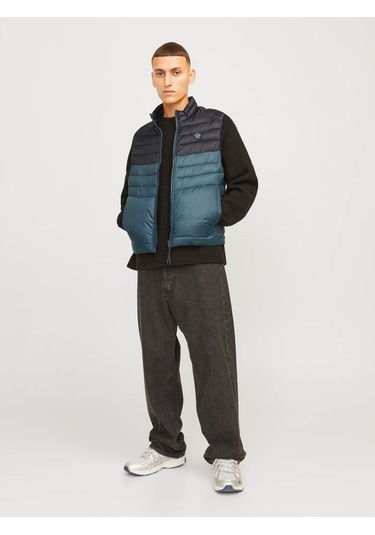 Jack & Jones Erkek Yelek Siyah-mavi 12258457 Jjesprınt Bodywarmer 25kw21000447 W212216