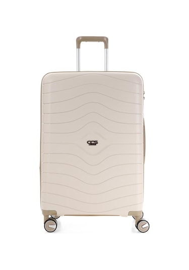 Ççs 5242 Polipropilen Körüklü Orta Boy Valiz-beyaz Beyaz