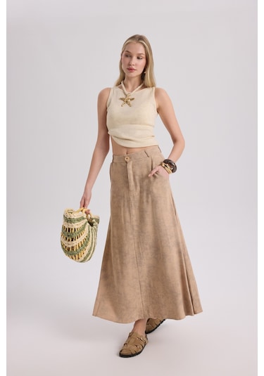 Mai Collection Mai Studios Co. Garias Cepli Uzun Batik Desenli Vizon Etek Vizon