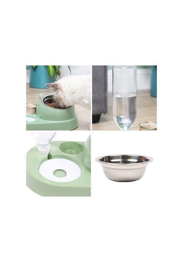 Soulader Otomatik Kedi Ve Köpek Mama Kabı Su Dispenseri Evcil Hayvan Besleyici Yemek Kabı