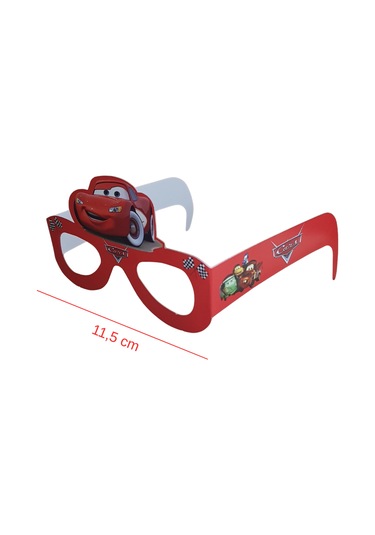 Cars Temalı Kağıt Gözlük 6 Adet Parti Gözlüğü Tüm Yaşlar