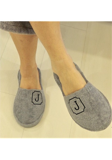 J Harf Havlu Banyo Ev Otel Lohusa Terliği Kalın Taban Terlik