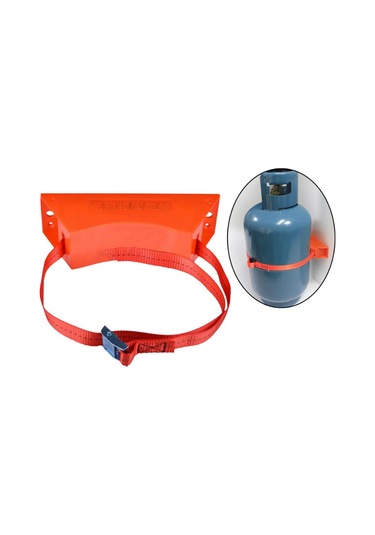 Suntek Güçlü Kayışlı Gaz Tüpü Braketi Aksesuarı Turuncu